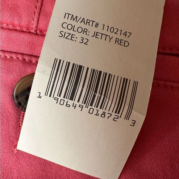 JACHS Mfg Co Men's Flat Front Chino Shorts 1102147 Jetty Red, Size 32 - Picture 7 of 8